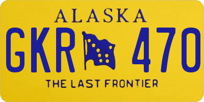 AK license plate GKR470