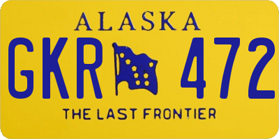 AK license plate GKR472