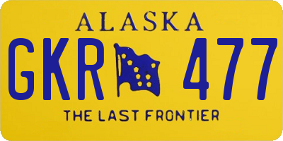 AK license plate GKR477