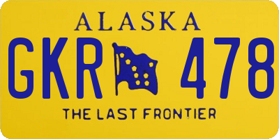 AK license plate GKR478