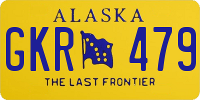 AK license plate GKR479