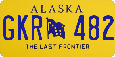 AK license plate GKR482