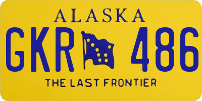 AK license plate GKR486