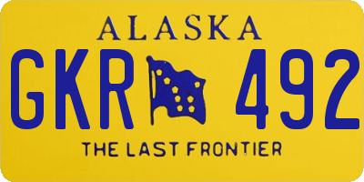 AK license plate GKR492