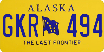AK license plate GKR494