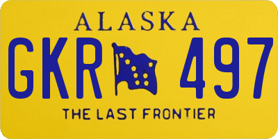 AK license plate GKR497