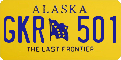 AK license plate GKR501