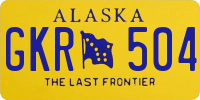 AK license plate GKR504