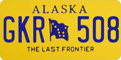 AK license plate GKR508