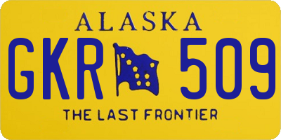 AK license plate GKR509