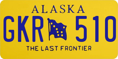 AK license plate GKR510
