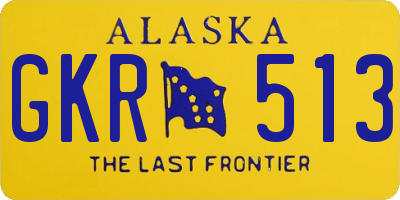 AK license plate GKR513