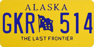 AK license plate GKR514