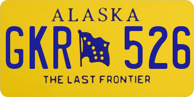 AK license plate GKR526