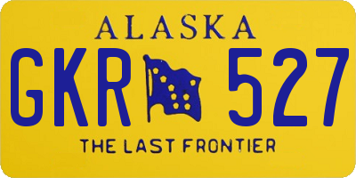 AK license plate GKR527