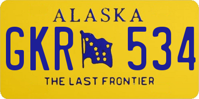 AK license plate GKR534