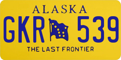 AK license plate GKR539