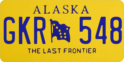 AK license plate GKR548