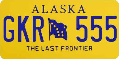 AK license plate GKR555