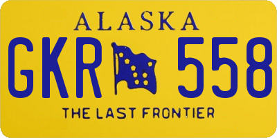 AK license plate GKR558