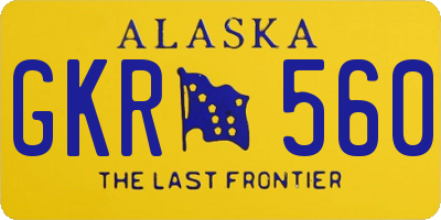 AK license plate GKR560