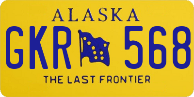 AK license plate GKR568