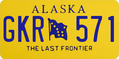 AK license plate GKR571