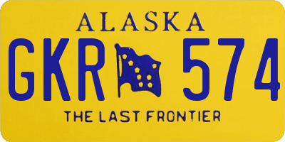 AK license plate GKR574