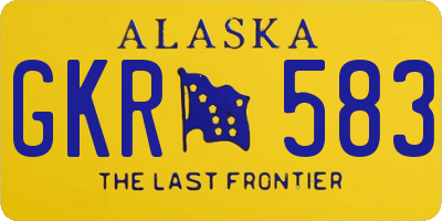 AK license plate GKR583