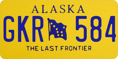 AK license plate GKR584