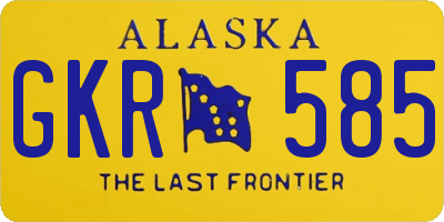 AK license plate GKR585
