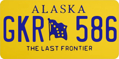 AK license plate GKR586
