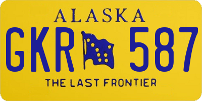 AK license plate GKR587