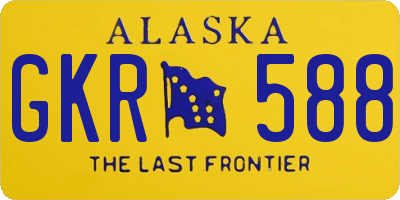 AK license plate GKR588