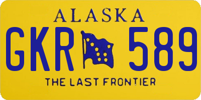 AK license plate GKR589