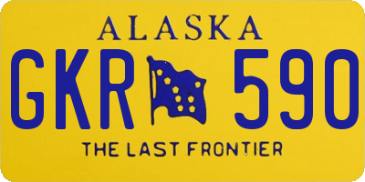 AK license plate GKR590