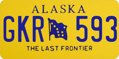 AK license plate GKR593
