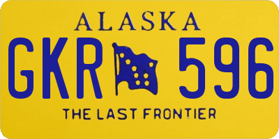 AK license plate GKR596