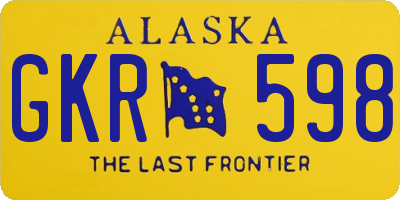 AK license plate GKR598