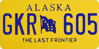 AK license plate GKR605