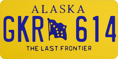 AK license plate GKR614