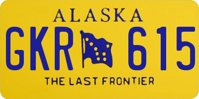 AK license plate GKR615