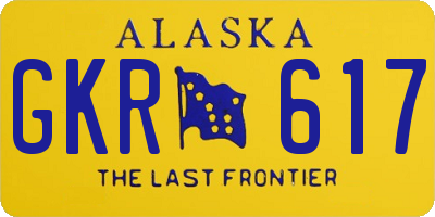 AK license plate GKR617