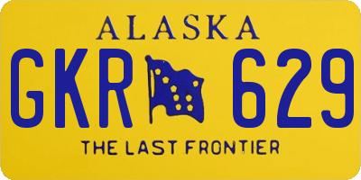 AK license plate GKR629