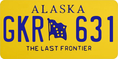 AK license plate GKR631