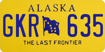 AK license plate GKR635