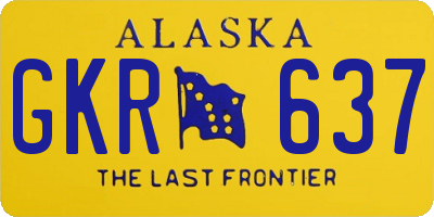 AK license plate GKR637