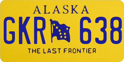 AK license plate GKR638