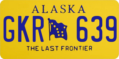 AK license plate GKR639