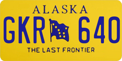 AK license plate GKR640